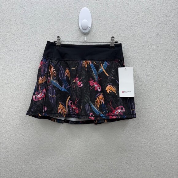 Lululemon Dresses & Skirts - Lululemon Pace Rival MR Floral Skirt Long Athletic Skort W8ACQT Womens sz 4 NEW